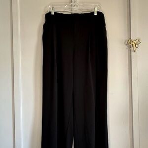 Halara Petite XL Black Wide Leg Palazzo Pants Elastic Waist Polyester Pull On